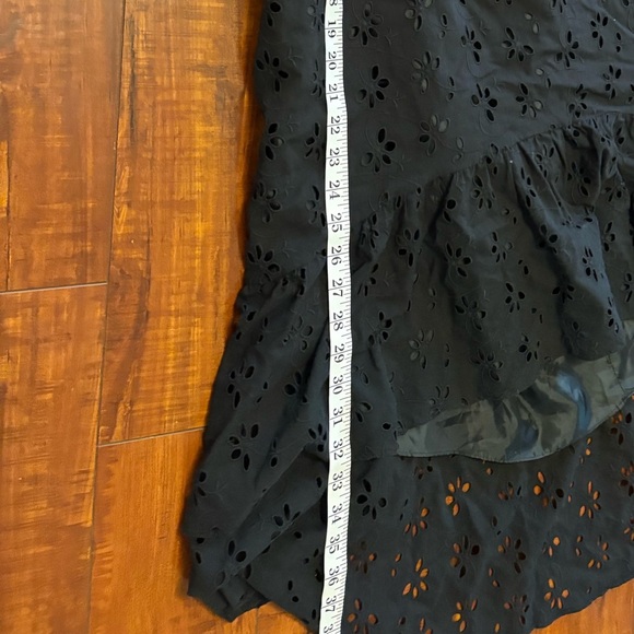 Oleg Cassini Halter Black Y2K beach Tie nack eyelet boho 90s 2000s dress 12 NWT - Picture 15 of 16